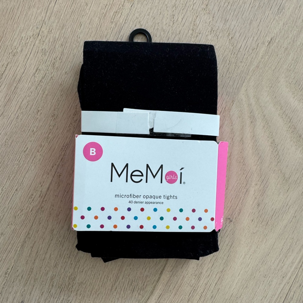 MeMoi Kids Black Opaque Tights Size B